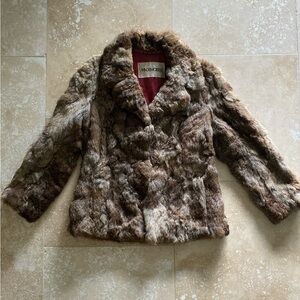Vintage Genuine Rabbit Fur Coat, XS-M…So soft!